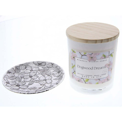 Dogwood Dreams Candle | Luxury Soy Candle Gift Set with Handcrafted Tray - YinzerShop