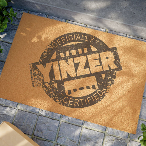 Doormat — "Officially Yinzer Certified" Rustic Pittsburgh Welcome Mat Home Decor - YinzerShop