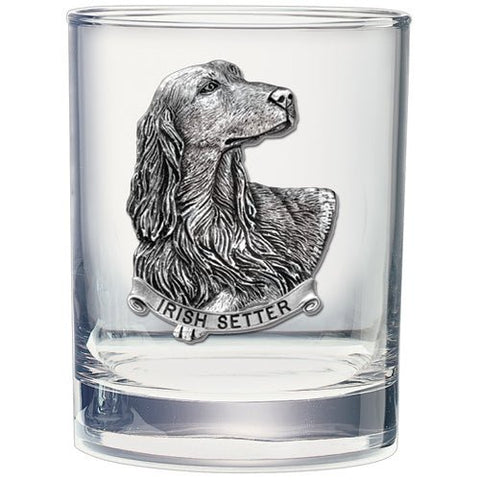 Double Old Fashioned Glass - Irish Setter Glass 14 Ounce Vintage Style Tumbler Double Old Fashioned Glass - YinzerShop