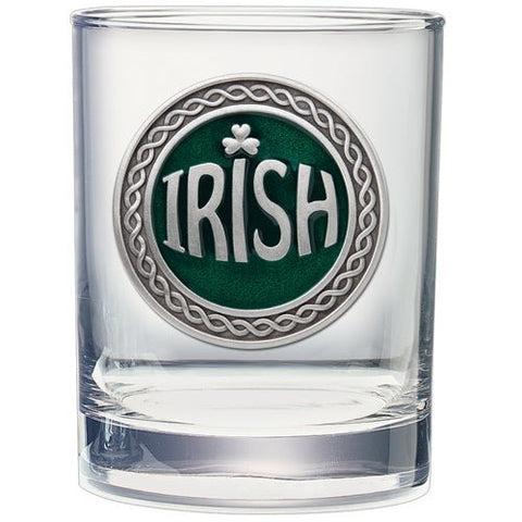 Double Old Fashioned Glass | Irish Whiskey Glass 14 Ounce Pewter Barware Gift Double Old Fashioned Glass - YinzerShop