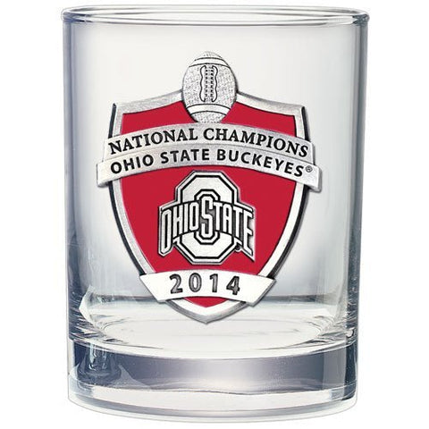 Double Old Fashioned Glass – Ohio State Football Championship 14 Ounce Pewter Barware Double Old Fashioned Glass - YinzerShop