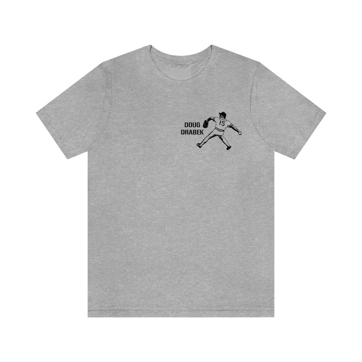 Doug Drabek Legend T-Shirt - Back-Printed Graphic Tee T-Shirt Printify Athletic Heather S 