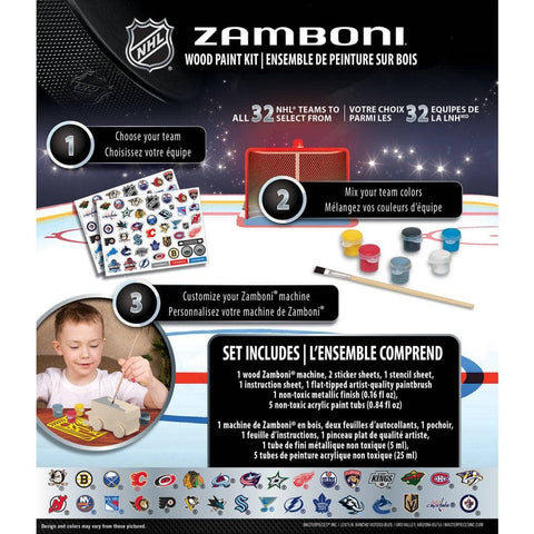 Zamboni Wood Paint Kit | Drawing and Painting Kits Featuring Non Toxic Paint Set & Stickers