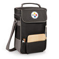 Duet Wine Cheese Tote - Pittsburgh Steelers Portable Wine Cooler Bag With Corkscrew Licensed - YinzerShop