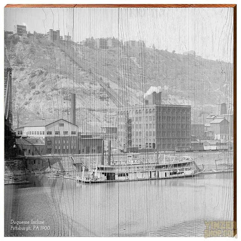 Duquesne Incline, Pittsburgh, 1900 Wood Picture MillWoodArt   