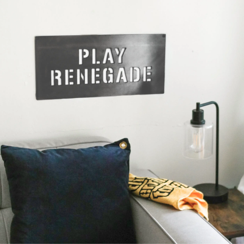 Steel 'Play Renegade' Pittsburgh, Wall Decor Steel Wall Art Keystone Steel Co.   