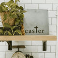 Easter Wall Decor - Steel Square Sign With Cross | Keystone Steel Co Wall Decor - YinzerShop