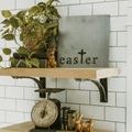 Easter Wall Decor - Steel Square Sign With Cross | Keystone Steel Co Wall Decor - YinzerShop