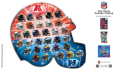 NFL - Teams Helmet 500 Piece Shaped Puzzle Puzzle Masterpieces Puzzles