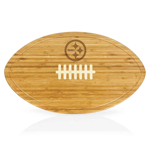 Pittsburgh Steelers - Kickoff Football Cutting Board & Serving Tray Cutting Board Picnic Time Family of Brands Bamboo  