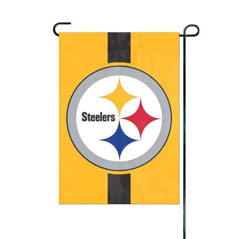 Pittsburgh Steelers Premium Appliqué Embroidered Garden Flag (Yellow) Flag Party Animal, Inc.   