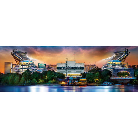 Pittsburgh Steelers - Heinz Field Stadium View 1000 pc Panoramic Puzzle Jigsaw Puzzles Masterpieces Puzzles   