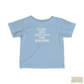 Elvis Has Just Left The Building | Kids T-Shirt Kids clothes Printify Light Blue 12M 
