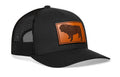 English Bulldog Trucker Hat Leather | Black Dog Snapback Trucker - YinzerShop