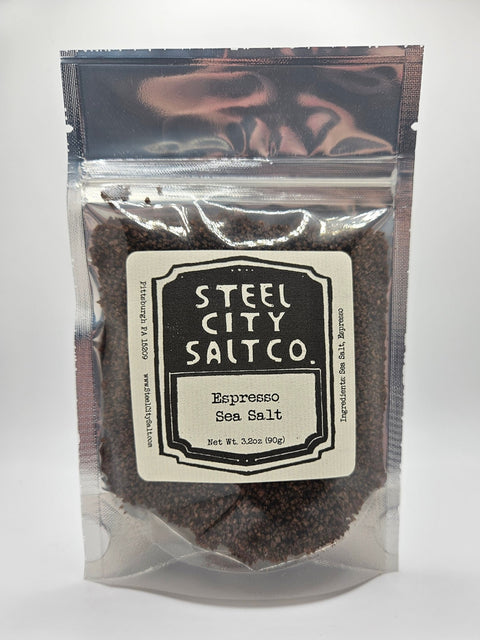 Espresso Sea Salt | Coarse Pacific Sea Salt with Real Espresso Beans - YinzerShop