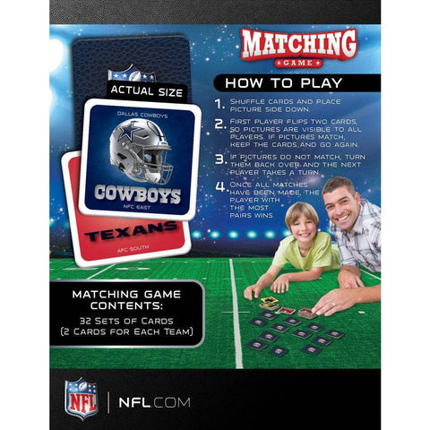 NFL Matching Game – Family Matching Game With 32 NFL Team Pairs & Sports Memory Cards