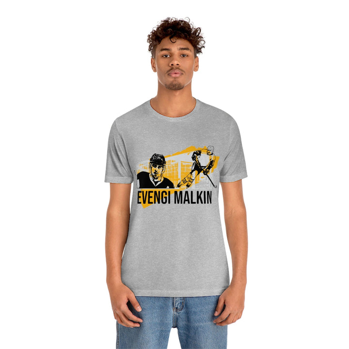 Evengi Malkin Pittsburgh Headliner Series T-Shirt Short Sleeve Tee T-Shirt Printify   