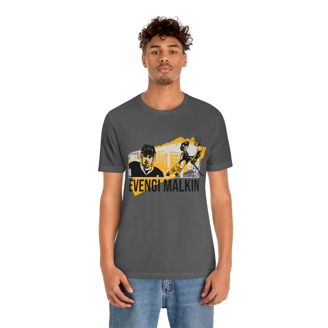 Evengi Malkin Pittsburgh Headliner Series T-Shirt Short Sleeve Tee T-Shirt Printify   