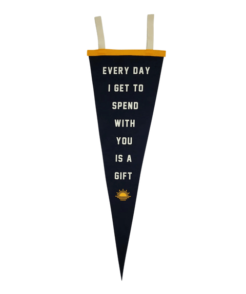 Every Day is a Gift Pennant – Kelle Hampton x Oxford Pennant Navy Cotton Flag Pennant - YinzerShop