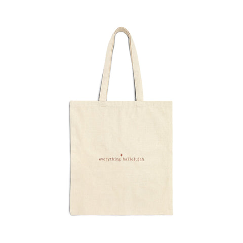 everything hallelujah Tote | Typography, Meme Gratitude, Minimal Cotton Canvas Bag - YinzerShop