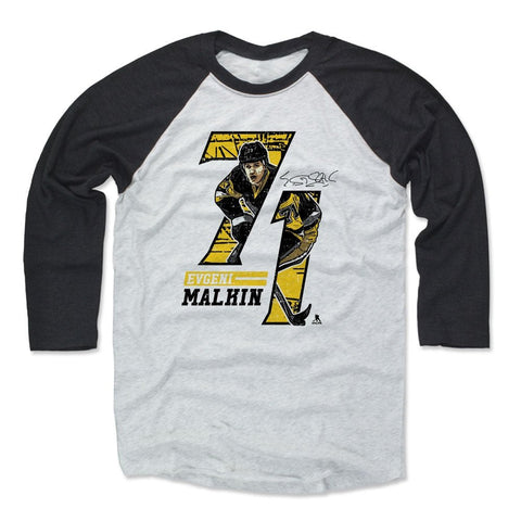 Evgeni Malkin Baseball T-Shirt – Premium Tri Blend 3/4 Sleeve Raglan Tee Men's Baseball T-Shirt - YinzerShop