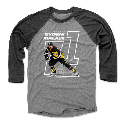 Evgeni Malkin Baseball T-Shirt – Unisex Tri-Blend Raglan Sleeve Top Men's Baseball T-Shirt - YinzerShop