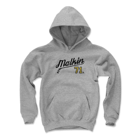 Evgeni Malkin Kids Hooded Sweatshirt - Loose Fit Polyester Cotton Blend Hoodie Kids Youth Hoodie - YinzerShop
