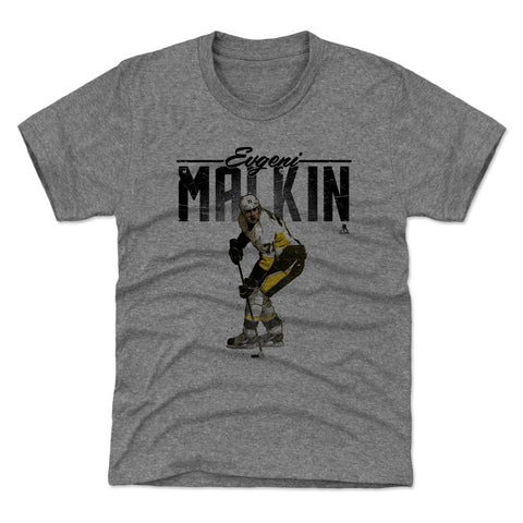 Evgeni Malkin Kids Tri Blend T-Shirt – Premium Retro Style Short Sleeve Tee Kids T-Shirt - YinzerShop