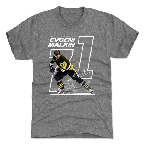 Evgeni Malkin Premium Tri Blend Shirt – Slim Fit Vintage Graphic Tee Men's Premium T-Shirt - YinzerShop