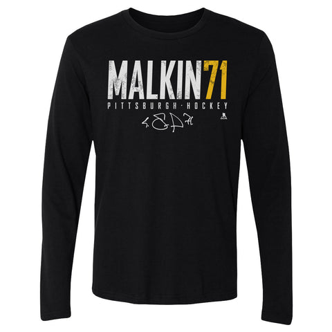 Evgeni Malkin T-Shirt – Pittsburgh Hockey Shirt | Cotton Crewneck Long Sleeve Tee Men's Long Sleeve T-Shirt - YinzerShop