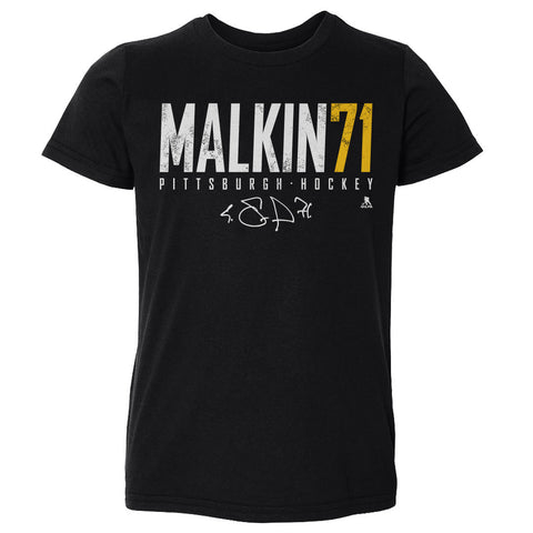 Evgeni Malkin T-Shirt – Pittsburgh Hockey Shirt | Kids Cotton Crewneck Tee Kids Toddler T-Shirt - YinzerShop