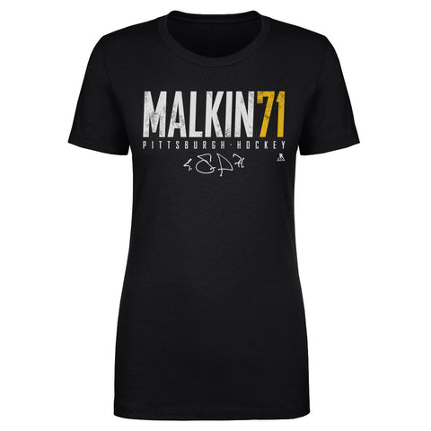 Evgeni Malkin T-Shirt | Pittsburgh T-Shirt - Elite Hockey Shirt Cotton Crewneck Women's T-Shirt - YinzerShop