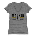 Evgeni Malkin Women V-Neck T-Shirt – Slim Fit, Soft Cotton Blend Tee Women's V-Neck T-Shirt - YinzerShop