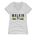 Evgeni Malkin Women V-Neck T-Shirt – Slim Fit, Soft Cotton Blend Tee Women's V-Neck T-Shirt - YinzerShop