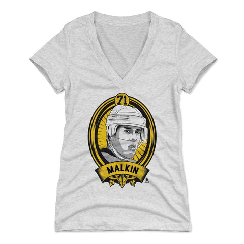 Evgeni Malkin Women's V-Neck T-Shirt – Slim Fit Breathable Sportswear Tee Women's V-Neck T-Shirt - YinzerShop