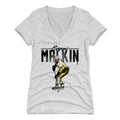 Evgeni Malkin Women's V-Neck T-Shirt – Slim Fit Tri Color Athletic Casual Wear Women's V-Neck T-Shirt - YinzerShop