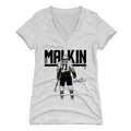 Evgeni Malkin Women's V-Neck T-Shirt – Slim Fit Tri Color Breathable Tee Women's V-Neck T-Shirt - YinzerShop