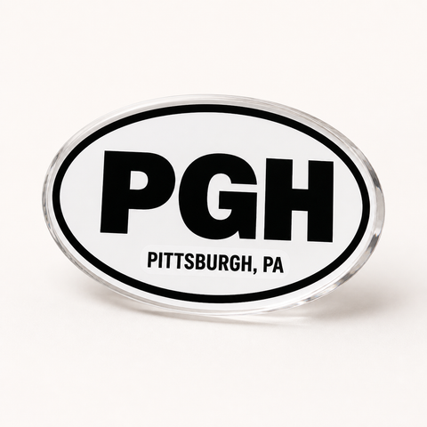 PGH Pittsburgh PA Acrylic Lapel Pin