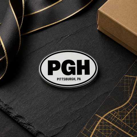 PGH Pittsburgh PA Acrylic Lapel Pin