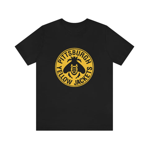 Pittsburgh Yellow Jackets T-Shirt (Premium Lightweight) T-Shirt Vintage Ice Hockey Black S 