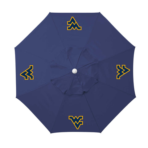West Virginia Mountaineers Portable Beach Umbrella - 5.5 Ft UPF 50 Sun Protection Canopy