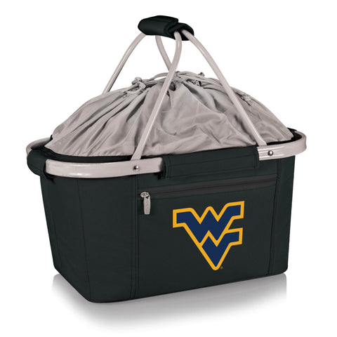 West Virginia Mountaineers - Metro Basket Collapsible Cooler Tote  Picnic Time Family of Brands   