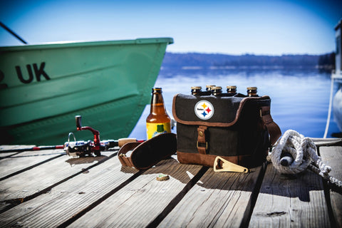 Pittsburgh Steelers - Beer Caddy Cooler Tote with Opener Cooler Tote Bag Picnic Time Family of Brands   