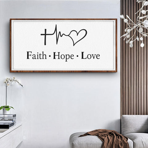 Faith, Hope, Love Faith Wall Art Canvas - YinzerShop