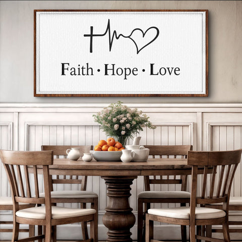 Faith, Hope, Love Faith Wall Art Canvas - YinzerShop