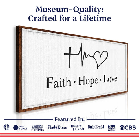 Faith, Hope, Love Faith Wall Art Canvas - YinzerShop