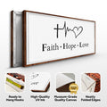 Faith, Hope, Love Faith Wall Art Canvas - YinzerShop