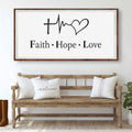Faith, Hope, Love Faith Wall Art Canvas - YinzerShop