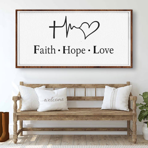Faith, Hope, Love Faith Wall Art Canvas - YinzerShop