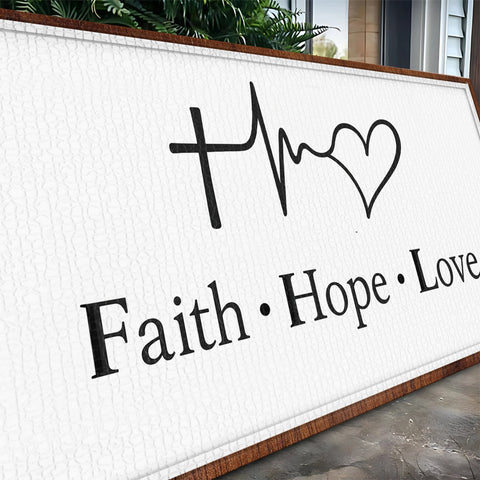 Faith, Hope, Love Faith Wall Art Canvas - YinzerShop